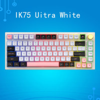 Механическая клавиатура FEKER IK75 Ultra Pro, игровая клавиатура с 3 режимами, RGB, металлическая прокладка, Gateron Yellow Pro PBT, с колпачком клавиш Holy Panda