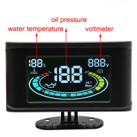 ЖК-дисплей 3 в 1 датчик давления масла ure манометр + вольтметр измеритель величины напряжения + Датчик температуры воды 10 мм npt 1/8 измеритель давления масла 12 В