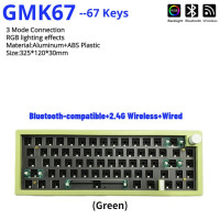 Комплект механической игровой клавиатуры LMK67, 65% прокладка, RGB-подсветка, Bluetooth, беспроводная клавиатура 2,4G Hotswap, индивидуальные эргономичные клавиатуры