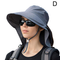 Панама с бантом женская, однотонная шаль с защитой от УФ-лучей, Пляжная уличная шляпа для рыбалки, летняя