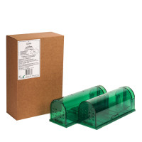 Мышеловка увеличенного размера "Планета Садовод - Два Кота Макси", цвет зеленый - 2 шт