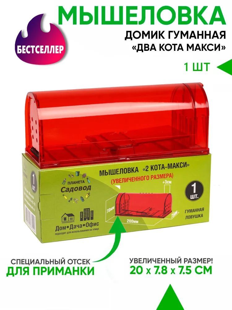 мышеловка домик гуманная два кота макси