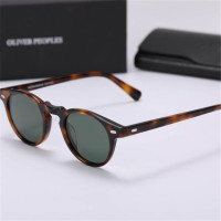 Солнечные очки Gregory Peck желтые винтажные поляризационные солнцезащитные очки женские солнцезащитные очки круглые солнцезащитные очки для мужчин размер 47 женские очки