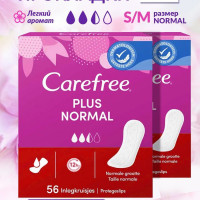 Carefree Прокладки ежедневные PLUS Normal 2уп х 56шт (112шт)