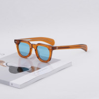 Высококачественные Ретро Винтажные прямоугольные многоугольные ацетатные оправы Жак вендом мужские женские солнцезащитные очки Мари оптические цветные линзы