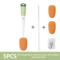 Многофункциональная щетка для чистки 3-в-1, съемная губка, щетка для чистки, U-образная силиконовая щетка, инструмент для чистки, термос, чашка, щетка