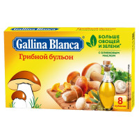 Кубики Gallina Blanca приправы со вкусом Грибной бульон, 8 кубиков, 80г