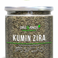 Кумин Зира семена пищевые цельные натуральные для плова, мяса, баранины Индия, в банке Oreganos 180г