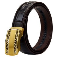 Высококачественный брендовый ремень BATOORAP из крокодиловой кожи, Роскошный дизайнерский мужской ремень из нержавеющей стали с автоматической пряжкой, черный, коричневый