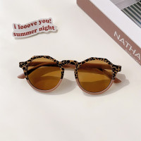 Солнцезащитные очки UV400 для мальчиков и девочек, двойные круглые, с леопардовым принтом, для улицы, для защиты глаз, цвета, 2023