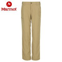 Marmot土撥鼠春秋戶外運動休閒褲透氣多口袋女式帶襯裏直筒長褲