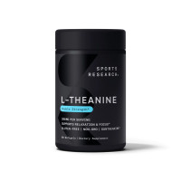 L-теанин 200 мг с кокосовым маслом, L-Theanine Suntheanine with Coconut Oil, Sports Research, 60 капсул