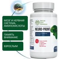 NEURO-PRONT Витамины для мозга и нервной системы, для памяти, таблетки от стресса и депрессии с глицином, триптофаном и гинкго билобой, ноотроп, витамины группы В