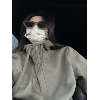 山東青島即墨衛衣秋冬外套女春秋2023新款爆款連帽冬季加絨厚開衫