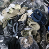 虧本清倉特價 外貿尾貨冬季加絨保暖包頭棉拖鞋 大尺碼輕便緩震男拖