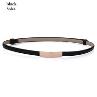 Ремень из искусственной кожи Женский, Модный Элегантный Простой пояс с металлической пряжкой, тонкий пояс для платьев, аксессуары для одежды