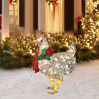 Рождественский двор, дневные огни, фонарь, декор для фестиваля цыплят, украшения для сада, курица, курица, светящийся дневной свет