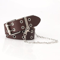 Модные женские ремни из сплава Роскошная цепочка для натуральной кожи Новый Стиль Пряжка с язычком для джинсов Декоративные Женские ретро декоративные панк