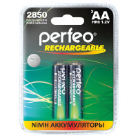 Perfeo Ni-Mh аккумуляторы HR6 AA 2850mAh на пластиковом блистере, 2шт, 1.2V