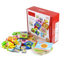 供应SM303367 82PCS积木玩具加21PCS水果拼图 儿童启蒙创意积木