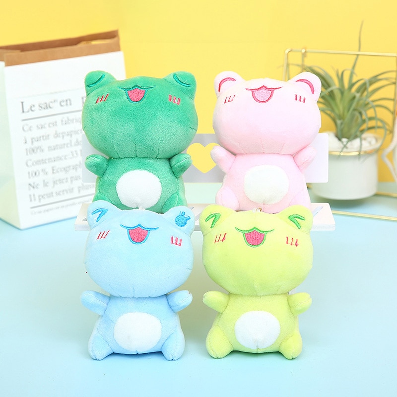 Cartoon Frog Plush Toys Pendant Keychain Kid