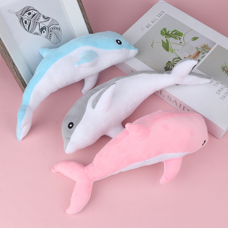 New 30cm Lovely Dolphin Plush Toys Stuffed Soft Cute Animal Dolls Sofa Decor For Kids Children Gifts New Year Gift Cute Dolphin