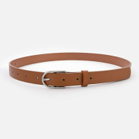 Новинка 2023, декоративный ремень с узором зебры, женский модный универсальный тонкий ремень с серебряной пряжкой для джинсов