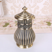 金属创意欧式复古烟盒台面自动高档卷烟筒豪华男士个性礼品花瓶