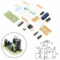 Набор для самостоятельной сборки и пайки (конструктор) "Аудио усилитель мощности 1x18Вт на микросхеме TDA2030A" (Н)