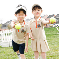 幼儿园园服儿童运动会表演夏季短袖套装小学生英伦风演唱六一校服