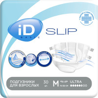 Подгузники для взрослых/памперсы для взрослых iD Slip Basic M, 30 шт.