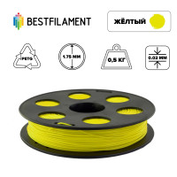 Пластик для 3d принтера PETG желтый 1,75мм BestFilament, 0,5 кг