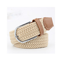 Эластичные холщовые кожаные ремни для мужчин и женщин, повседневный трикотажный Плетеный военный тактический Мужской ремень, эластичный пояс для брюк и джинсов