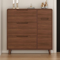 超薄鞋柜实木入户大容量家用门口小户型翻斗新中式简约现代门厅柜