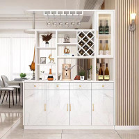 轻奢客厅玄关隔断柜双面酒柜屏风一体现代简约入户进门鞋柜收纳柜