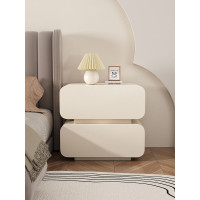 实木床头柜现代简约奶油风床边柜简约柜子小型卧室加宽床头收纳柜