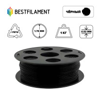 Пластик для 3d принтера PETG черный 1,75 мм BestFilament, 1 кг