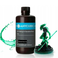 Фотополимерная смола Anycubic Basic UV Resin для 3D принтера 1 кг - полупрозрачный зеленый (translucent green) 1 литр