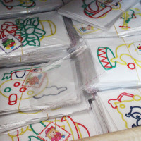 32k中彩边 DIY胶画批发油膏 烤画 彩绘贴画批发