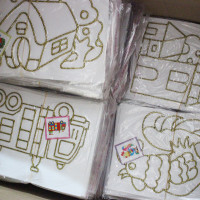 16K大画边金边烤胶画 儿童DIY美劳早教 亲自教育活动促销益智玩具