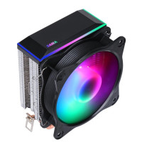 CPU Air Cooler SAMA KA200D 9см RGB PWM Вентилятор 2 Медные трубы Радиатор охлаждения