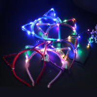 发光猫耳朵发箍 led头箍发饰闪灯头饰景区演唱会活动地摊货源玩具