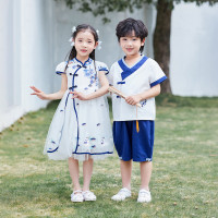 校服套装小学生幼儿园园服夏季班服男女童唐装古装中国风旗袍汉服