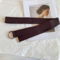 Модный повседневный нейлоновый холщовый ремень унисекс с пряжкой-кольцом, однотонный длинный тканевый вязаный пояс для платья