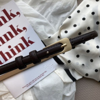 Кожаный ремень Простой дизайн ремень тонкий ремень женский свитер пальто небольшой пояс Модный Универсальный простой пояс