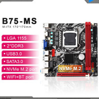 Материнская плата milochic Материнская плата компьютера B75-MS, слот 2*DDR3, выход LGA1155, 16 ГБ