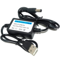 USB Boost DC-DC 5V to 12V 1A, Повышающий USB DC-DC преобразователь, вход 5В (USB), выход 12В 1А (Jack 5.5mm), размеры 49х33х11мм