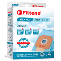 Мешки-пылесборники Filtero ELX 02 Экстра, для пылесосов Electrolux, AEG, синтетические, 4 штуки