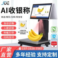 AI智能识别称重果蔬生鲜超市海鲜自助结算收银秤一体机结算设备