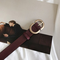 Ремень кожаный женский, простой и стильный роскошный брендовый Роскошный дизайнерский черный пояс для платьев и джинсов, разные цвета